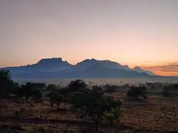 Mount Kadam Sunrise captutred from Pian Upe Wildlife Reserve