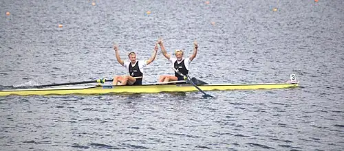 New Zealand pair Hamish Bond (left) and Derek Murray won the event three times.