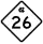 North Carolina Highway 26 marker