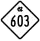 North Carolina Highway 603 marker