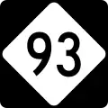 North Carolina Highway 93 marker