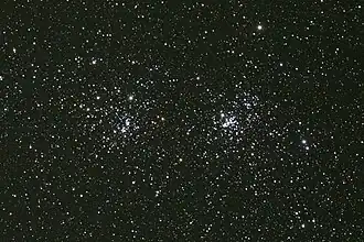 Photograph of the Double Cluster