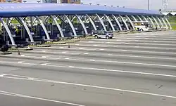 The Bocaue Toll Barrier of the NLEX.