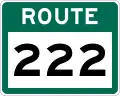 Route 222 marker