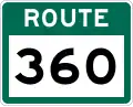 Route 360 marker