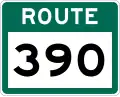 Route 390 marker