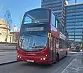 National Express West Midlands Wright Eclipse Gemini bodied Volvo B7TL at Birmingham in March 2025