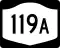 New York State Route 119A marker