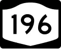 New York State Route 196 marker