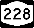 New York State Route 228 marker