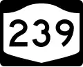 New York State Route 239 marker