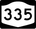 New York State Route 335 marker
