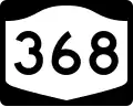 New York State Route 368 marker