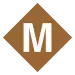 Brown M diamond bullet 1986–2005