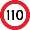 (R1-1.2) 110&nbsp;km/h speed limit