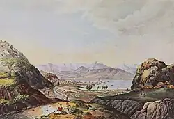 Nafplion from the northeast, seen from Pronoia.