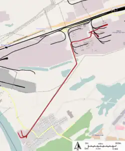 Map Narrow gauge railway of Caprolactam factory