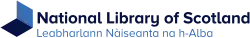 logo of the National Library of Scotland. It is an abstract representation of a book.