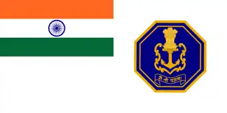The Indian Naval Ensign, also referred to as the Indian White Ensign, or Nishaan, is the naval ensign of the Indian Navy