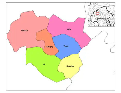 Gassam Department location in the province