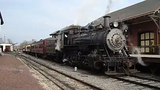 No. 40 awaiting to depart New Hope, Pennsylvania for the first run of the day on November 12, 2012