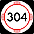 State Road 304 marker