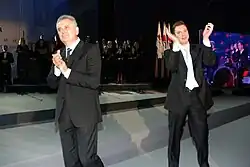 Tomislav Nikolić and Aleksandar Vučić at the founding convention on 21 October 2008