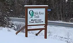 Nine Mile River Trails sign
