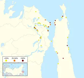 Distribution of Nivkh languages