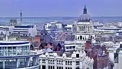 Nottingham city centre skyline