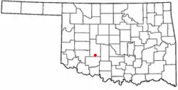 Location of Apache, Oklahoma