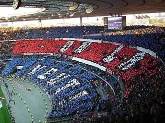 PSG tifo in the 2006 French Cup final at the Stade de France.