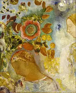 Odilon Redon, Two Young Girls among Flowers (1912), 62.2 x 51.4&nbsp;cm