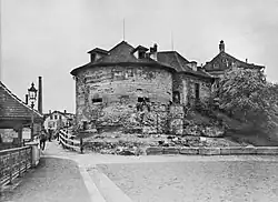 The Oetenbach bulwark (built 1532) just before its demolition in 1903