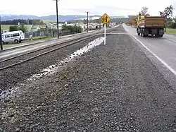 The main street in Ohai running parallel with the Ohai Line