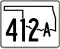 State Highway 412A marker