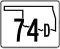 State Highway 74D marker