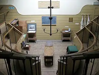 Image showing operating table and viewing galleries in the operating theatre