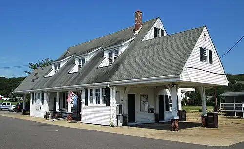 Montauk's old LIRR station house, now an art gallery