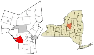 Location in Oneida County and the state of New York.