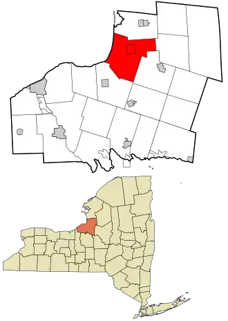 Location in Oswego County and the state of New York.