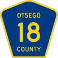County Route 18 marker