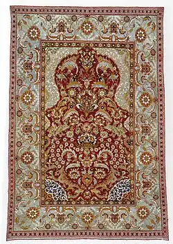 Niche or prayer carpet, from the 2nd half of the 16th century. Museum of Applied Arts, Vienna