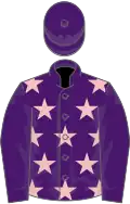Purple, pink stars on body