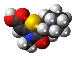 Space-filling model of oxolinone
