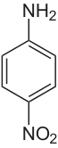 Skeletal formula of p-nitroaniline