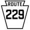 Pennsylvania Route 229 marker