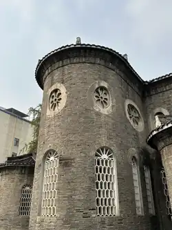 Side view of the Sacred Heart Chapel