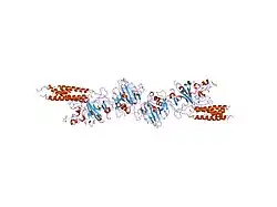 1fzf: CRYSTAL STRUCTURE OF FRAGMENT DOUBLE-D FROM HUMAN FIBRIN WITH THE PEPTIDE LIGAND GLY-HIS-ARG-PRO-AMIDE