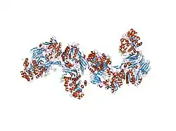 1w1i: CRYSTAL STRUCTURE OF DIPEPTIDYL PEPTIDASE IV (DPPIV OR CD26) IN COMPLEX WITH ADENOSINE DEAMINASE
